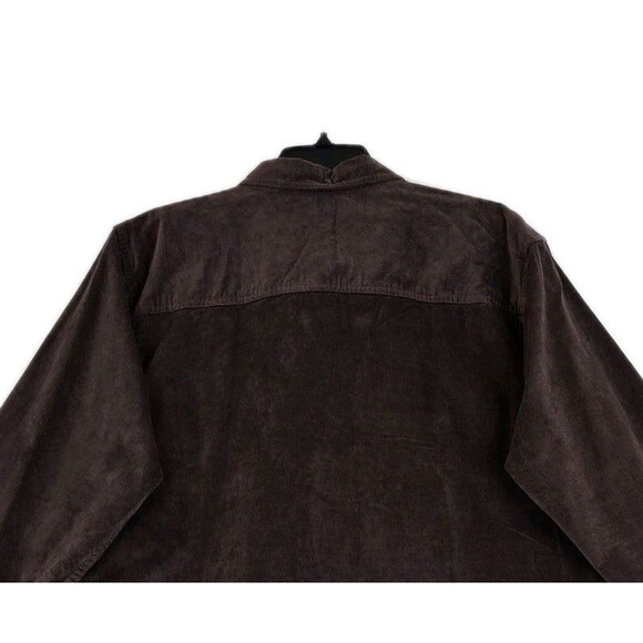 Toad&Co Shirt Mens Large Brown Cruiser Corduroy Long Sleeve Button Ridged Wales - Picture 5 of 15